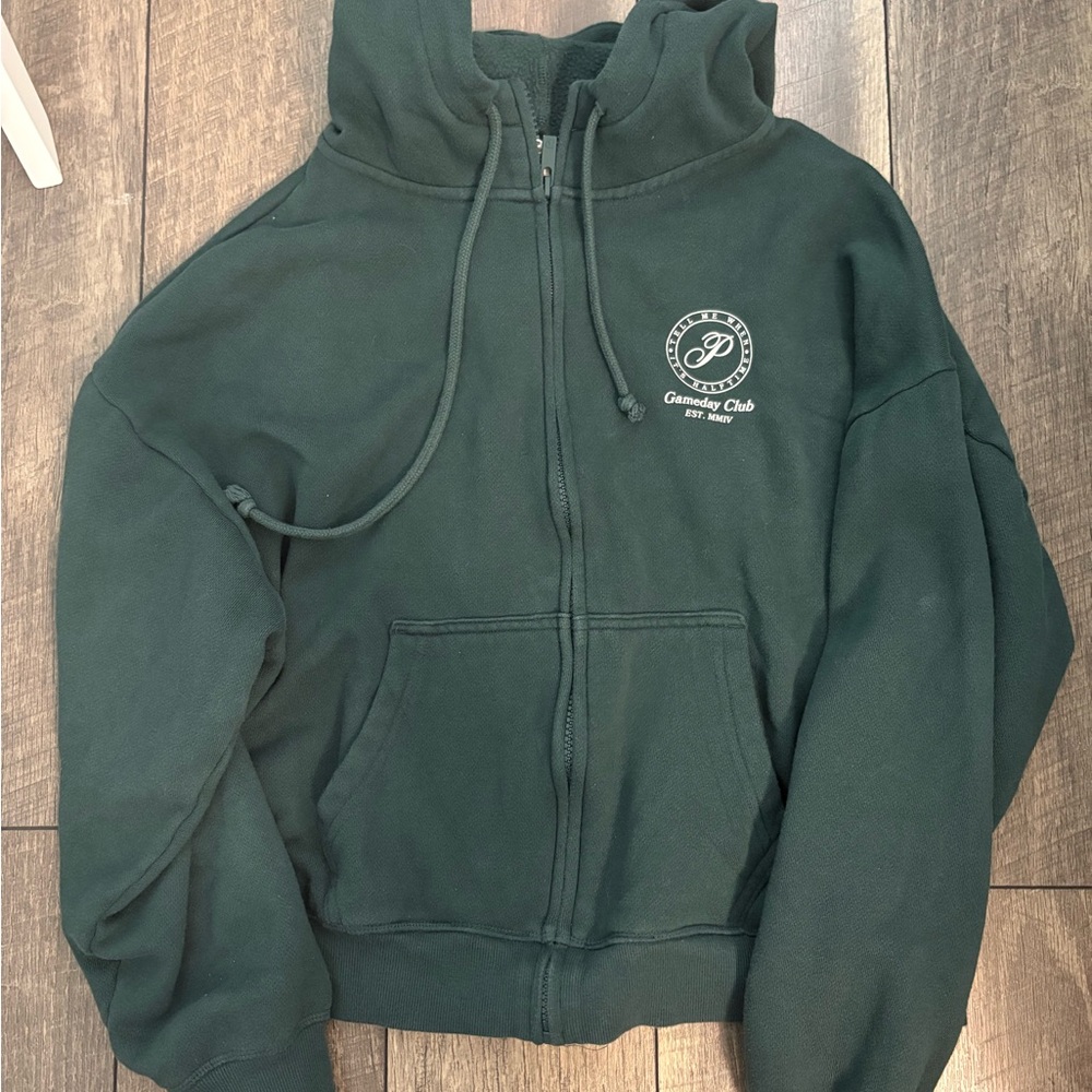 Green Zip-Up Hoodie